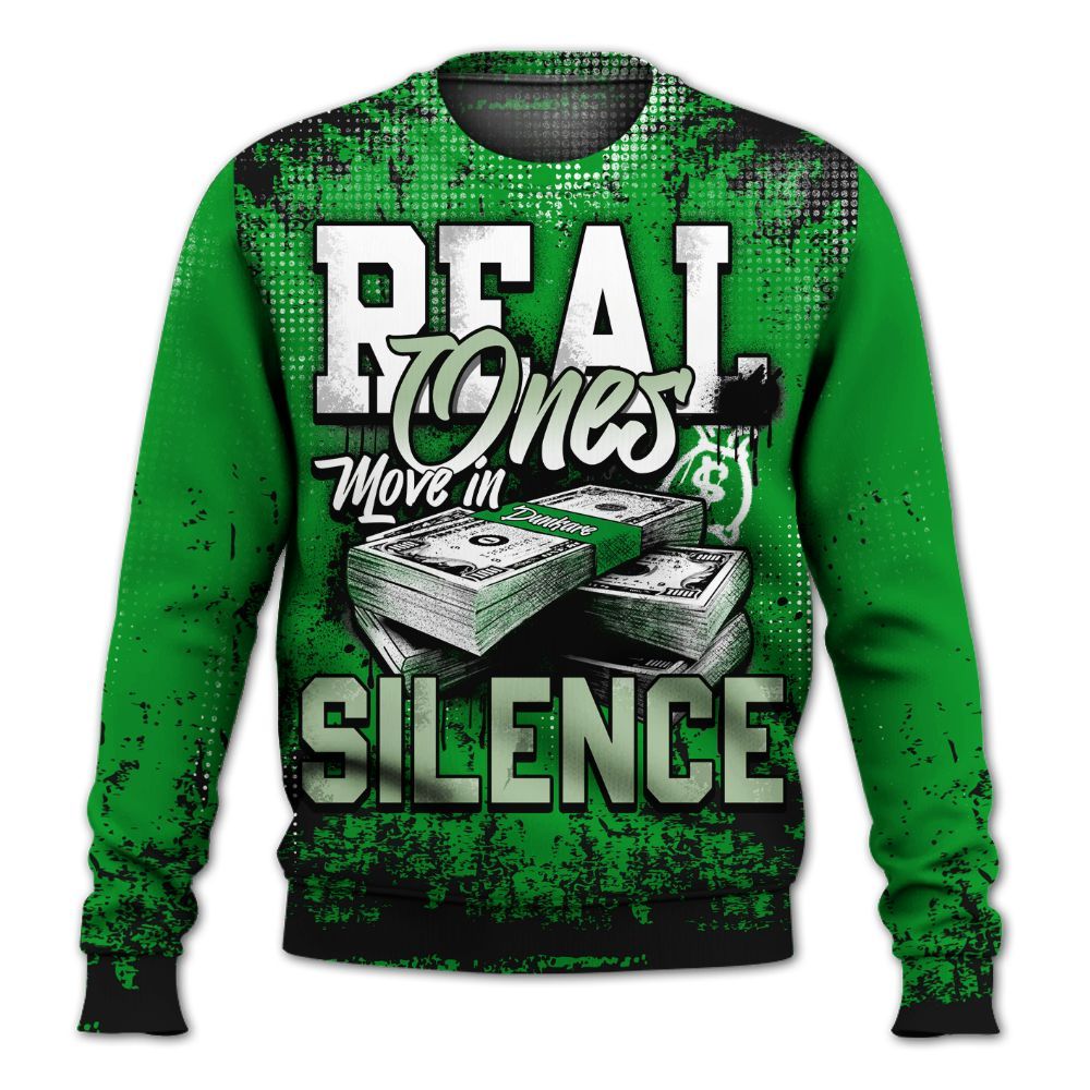 Sweatshirt To Match Green Spark CJ1 T-Rex - Move In Silence Money Street Retro All Over Print