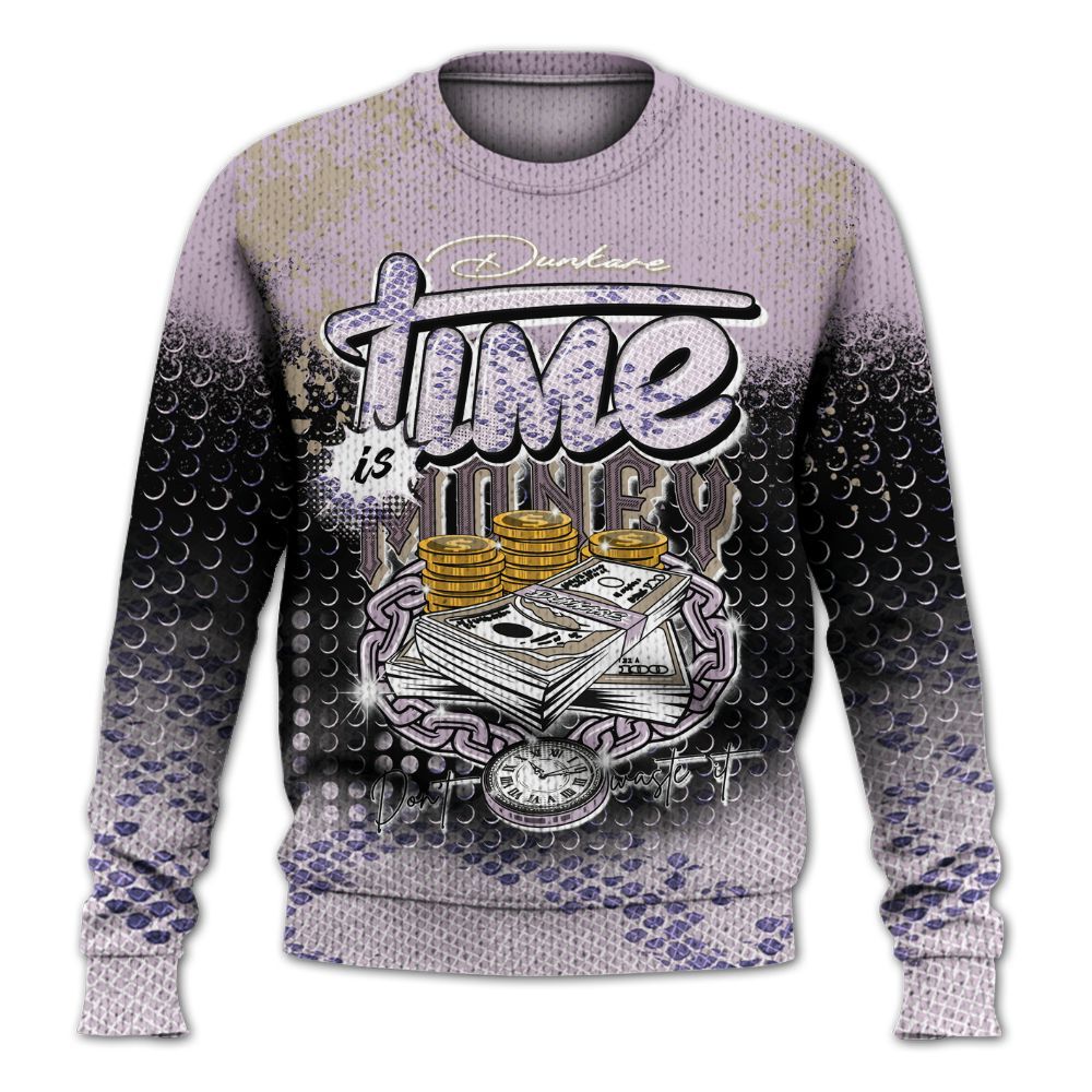 Knitted Sweater To Match Air Force 1 Low Purple Snake - Halftone Time Is Money