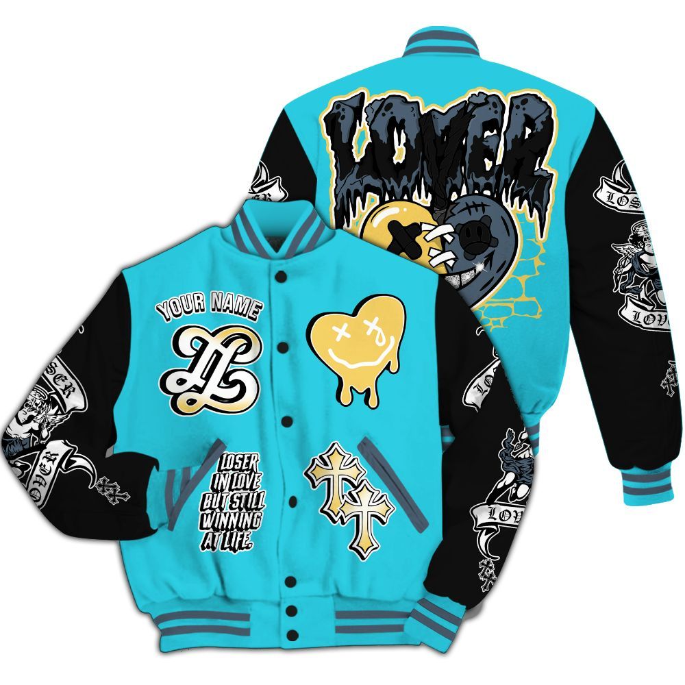 Varsity Jacket To Match Retro Gamma Blue 11s - Loser Lover All Over Print