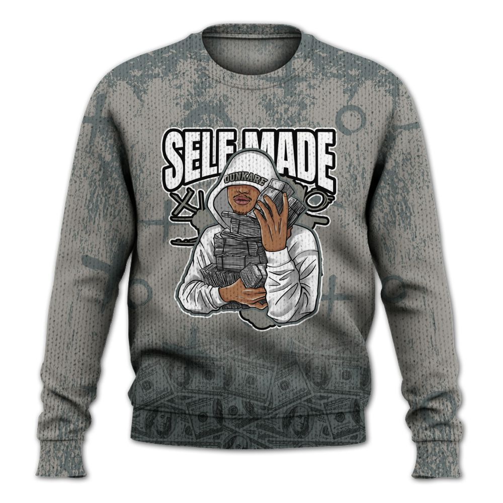 Knitted Sweater To Match Cool Grey 9s - Selfmade Unique Drip