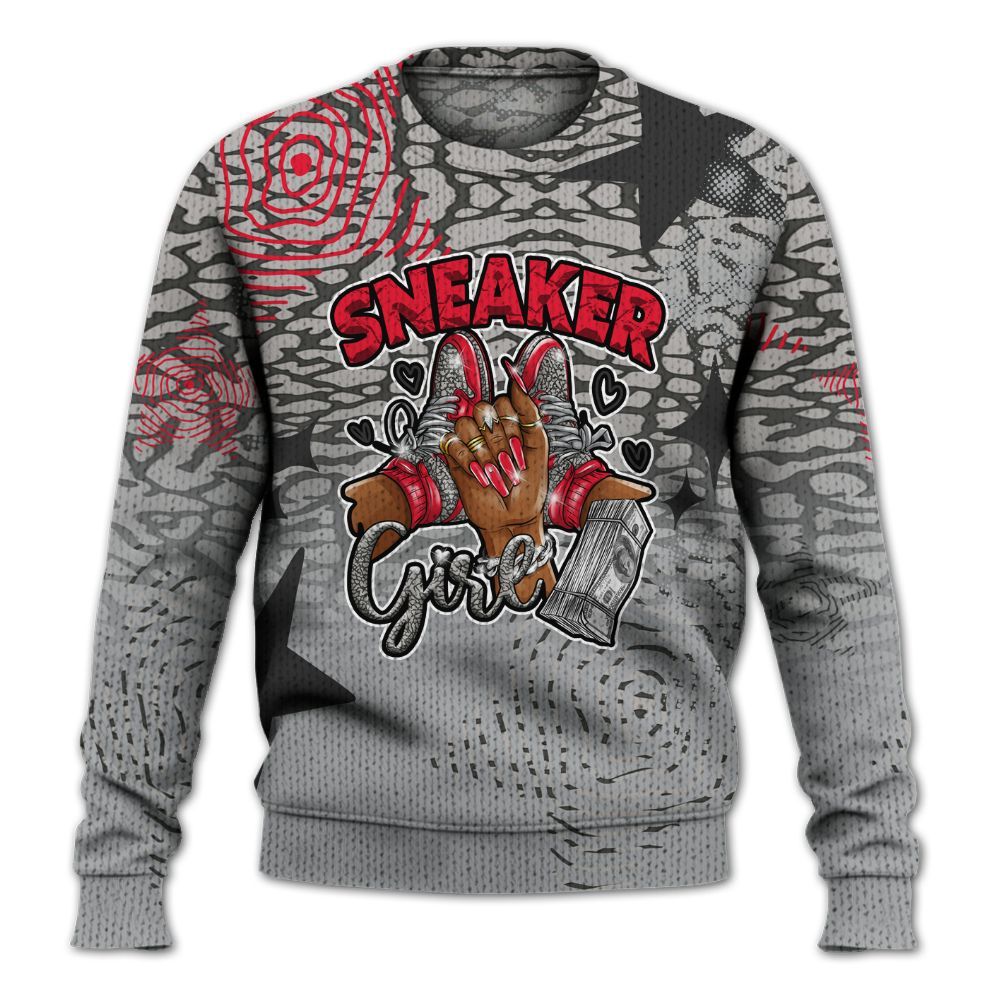 Knitted Sweater To Match Black Cement 3s - Sneakerz Girlz Unique Starz
