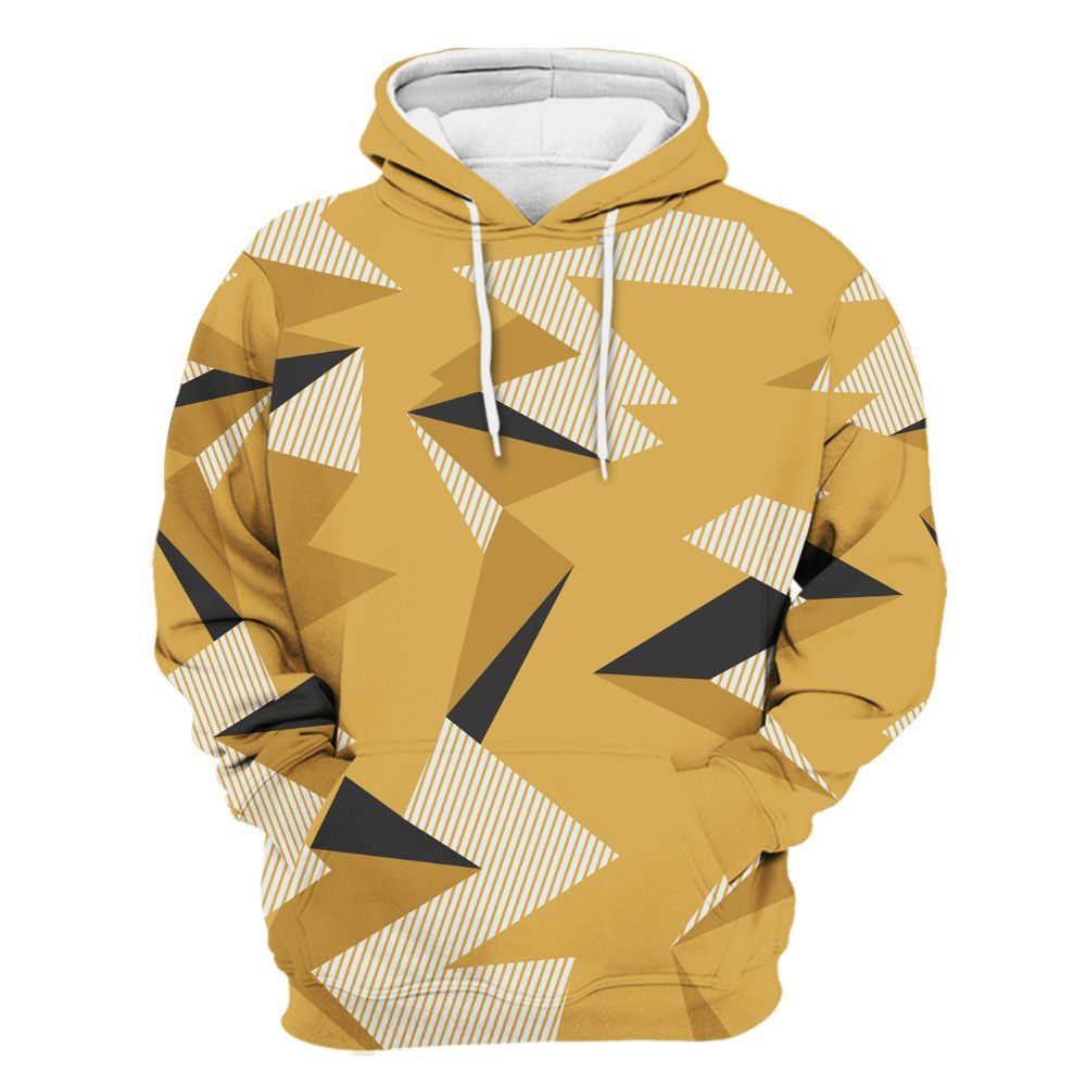 Hoodie To Match Retro Light Ginger 14s - Geometric Camouflage Pattern All Over Print