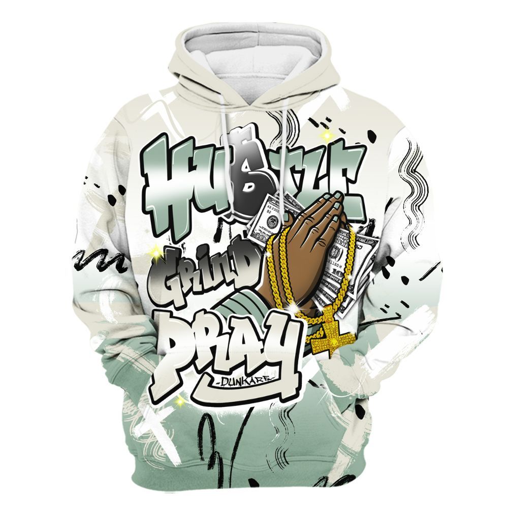 Hoodie To Match Joins Year Of The Snake 5s - Money Hustle Grind Pray All Over Print