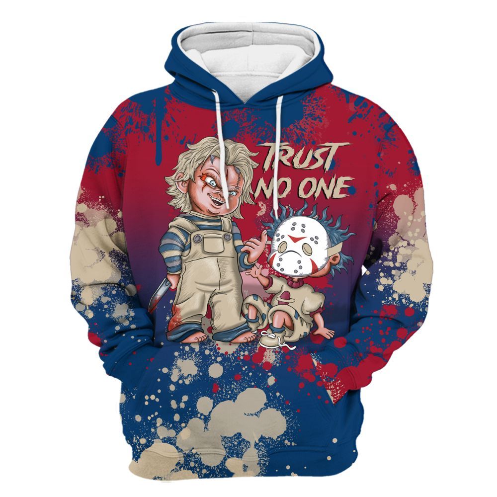 Hoodie To Match Rare Air 4s - Trust No One Scary All Over Print