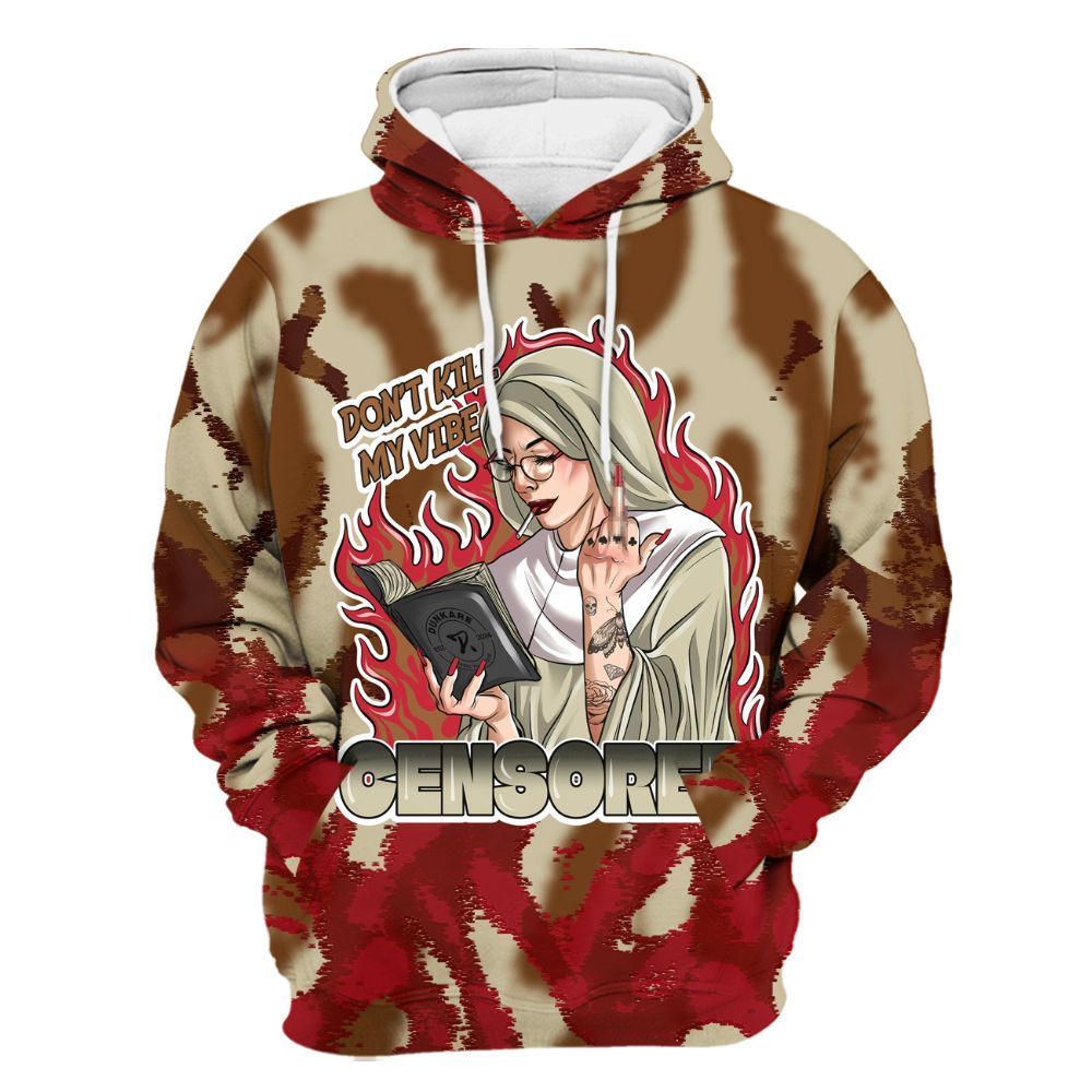 Hoodie To Match Archaeo Brown 5s - Censoredz Burn All Over Print