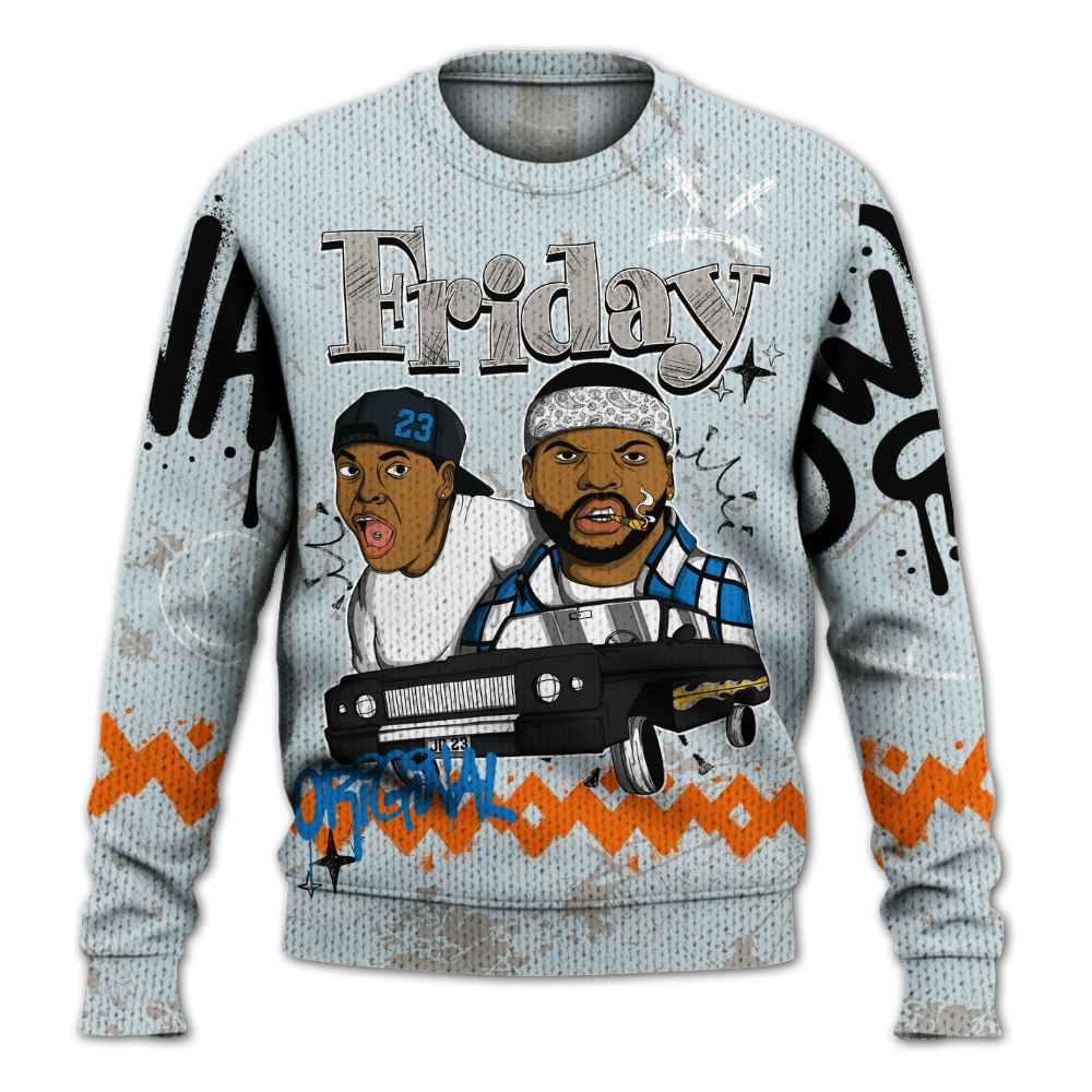 Sweater To Match Retro High OG Alaska 1s - Friday Sneaker Crayon Graphic