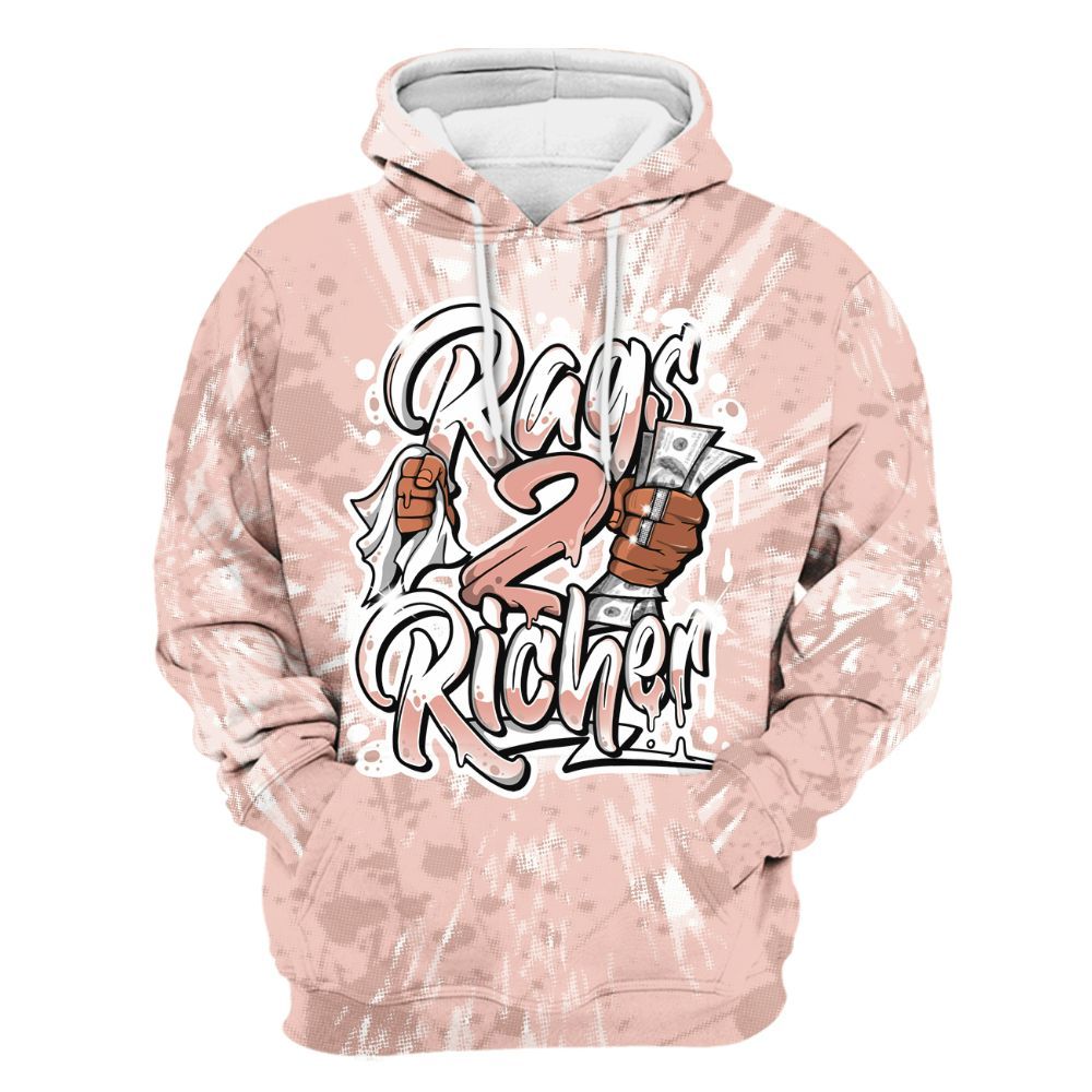 Hoodie To Match Low Legend Pink 11s - Rag 2 Rich Graphic Luxury All Over Print