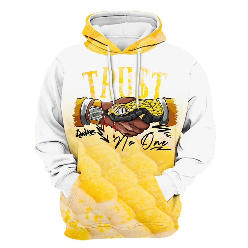 Hoodie To Match Low Yellow Python 11s - Snake Trust No One Drip All Over Print
