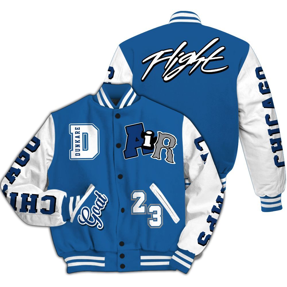 Varsity Jacket To Match French Blue 13s - AIR Number 23 GOAT All Over Print
