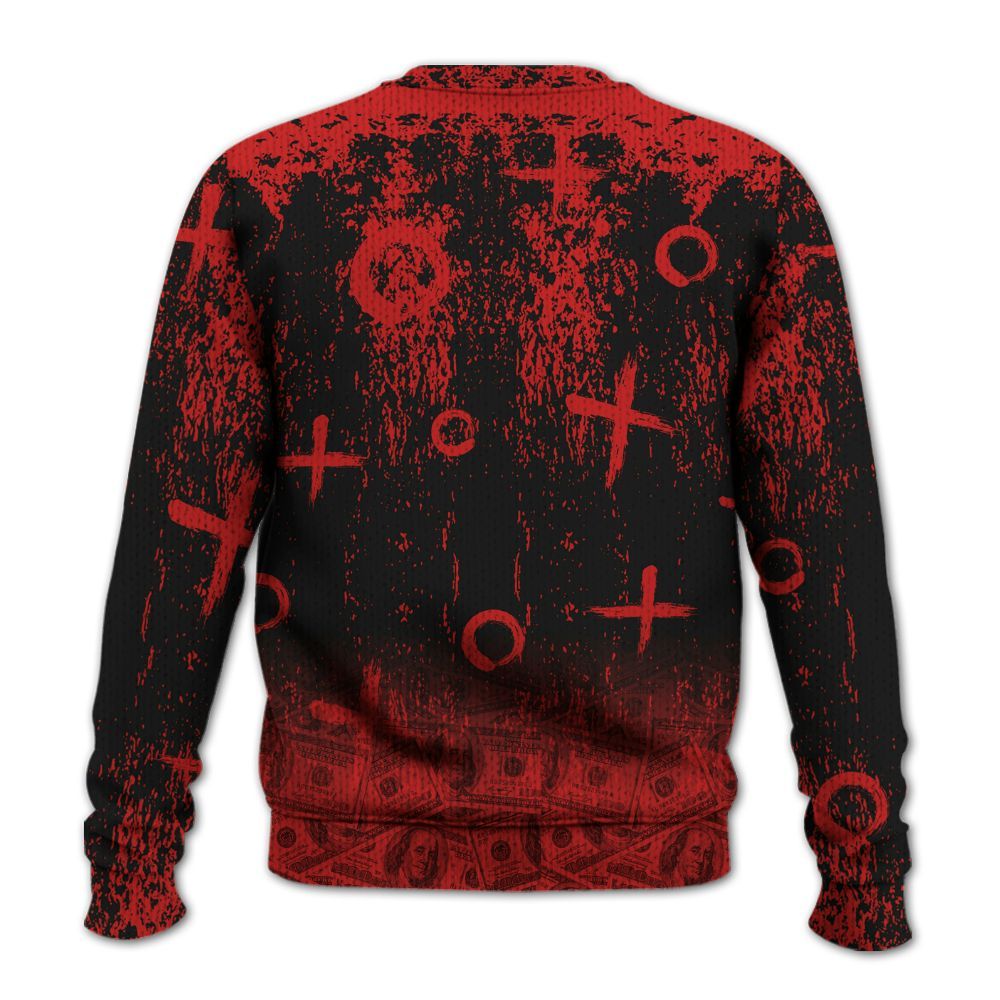 Knitted Sweater To Match Red Thunder 4s - Selfmade Unique Drip