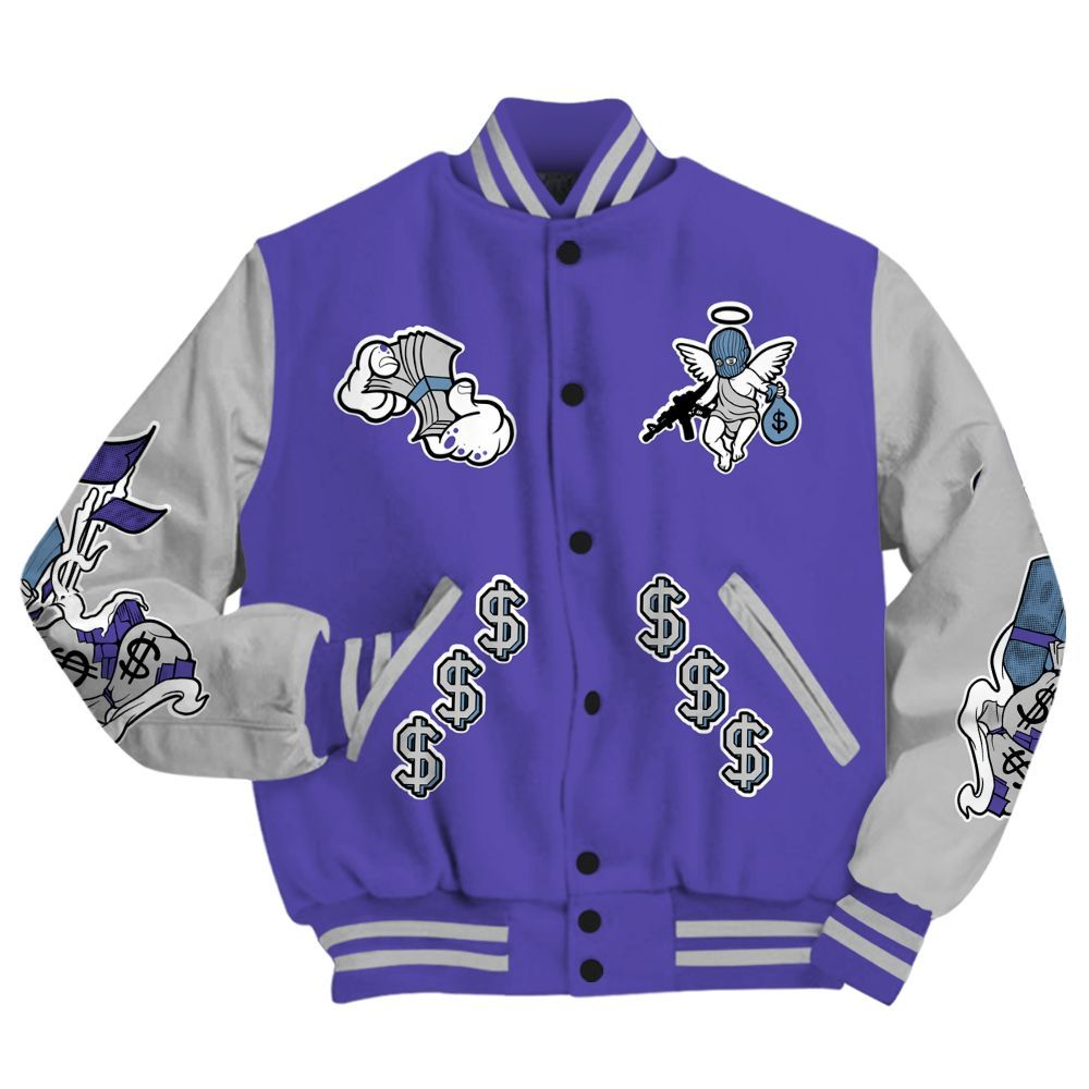 Varsity Jacket To Match Retro Concord 5s - Ones Move In Silence Graphic All Over Print