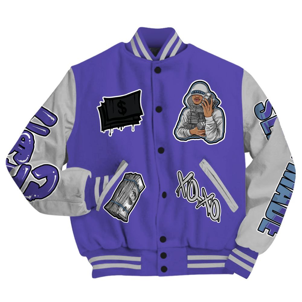 Varsity Jacket To Match Retro Concord 5s - Selfmade Unique All Over Print