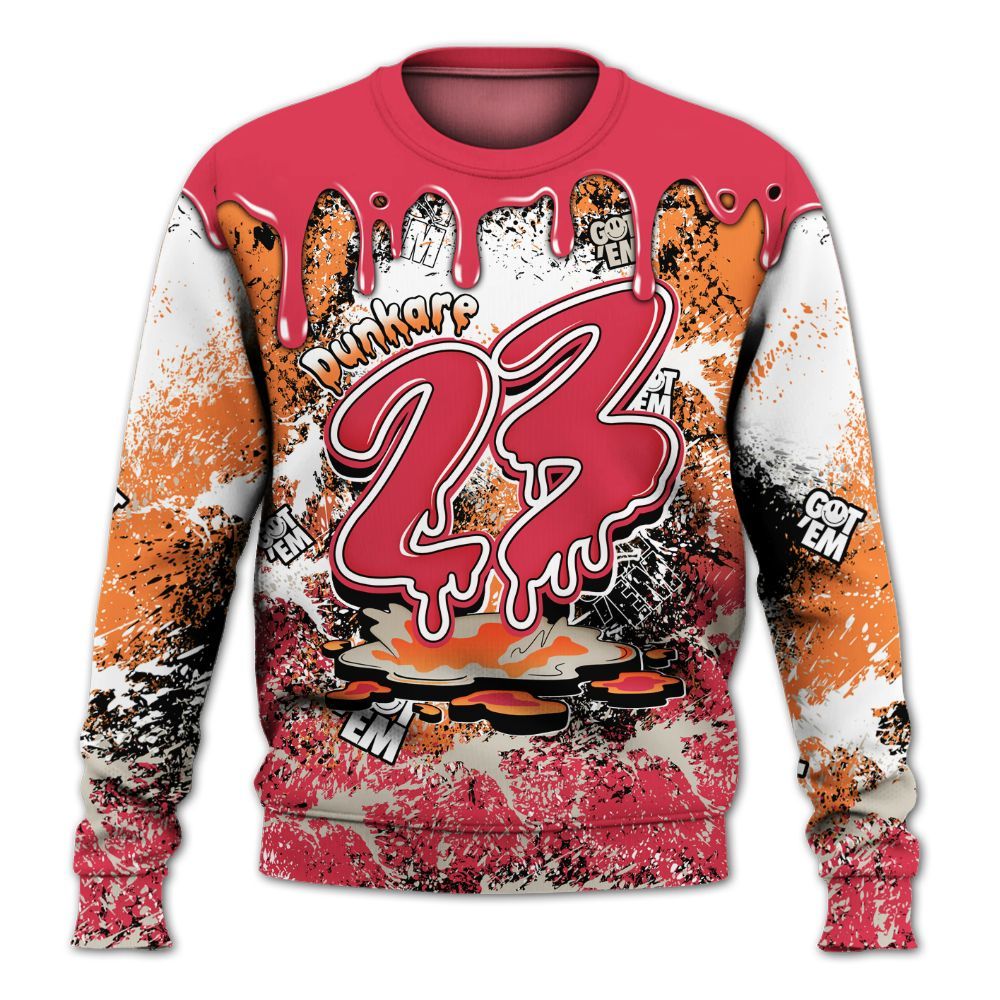 Sweatshirt To Match Air Max Portal Bright Ceramic - Dripping 23 Drip All Over Print