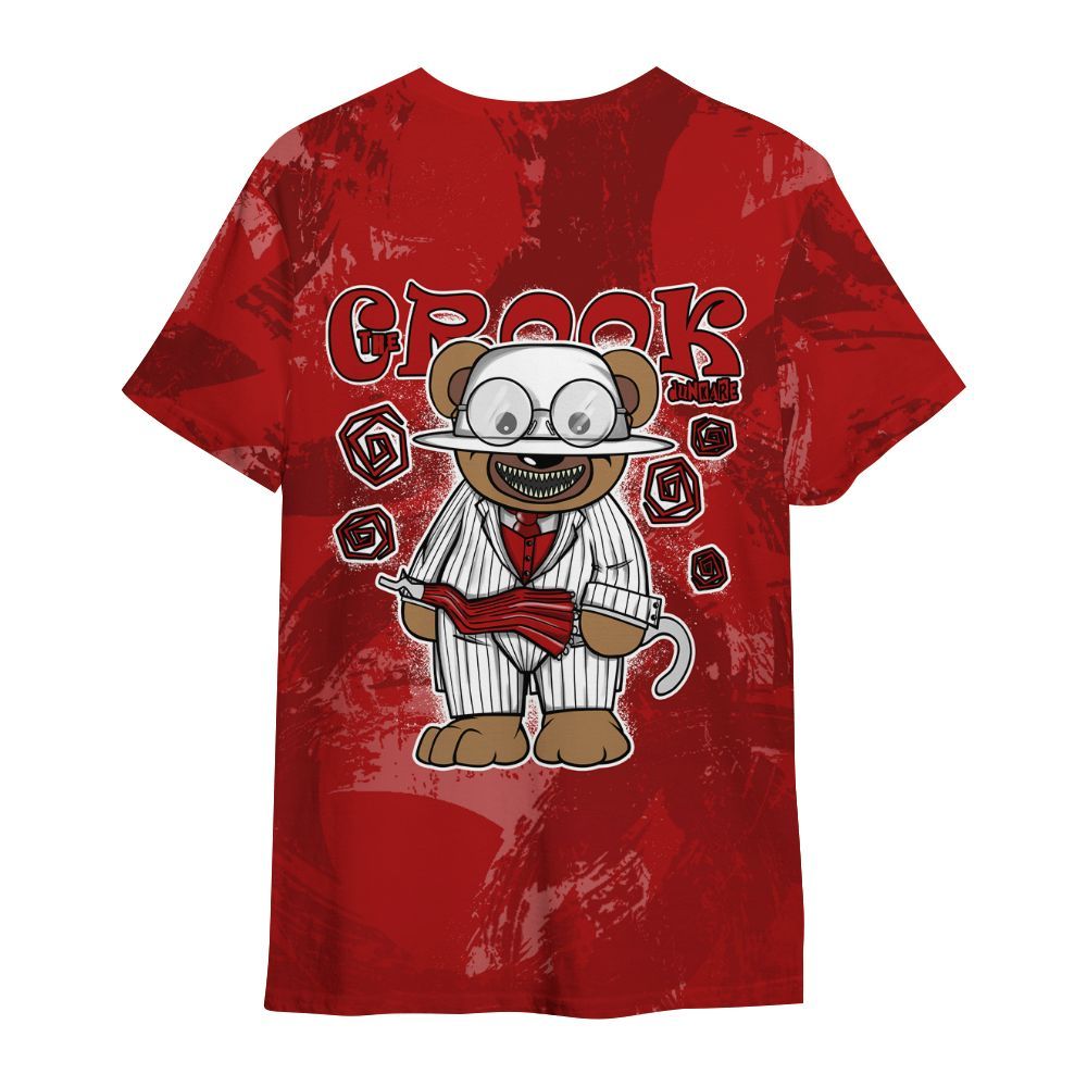 Shirt To Match Red Taxi 12s - Swindler Bear Circle Slpash All Over Print