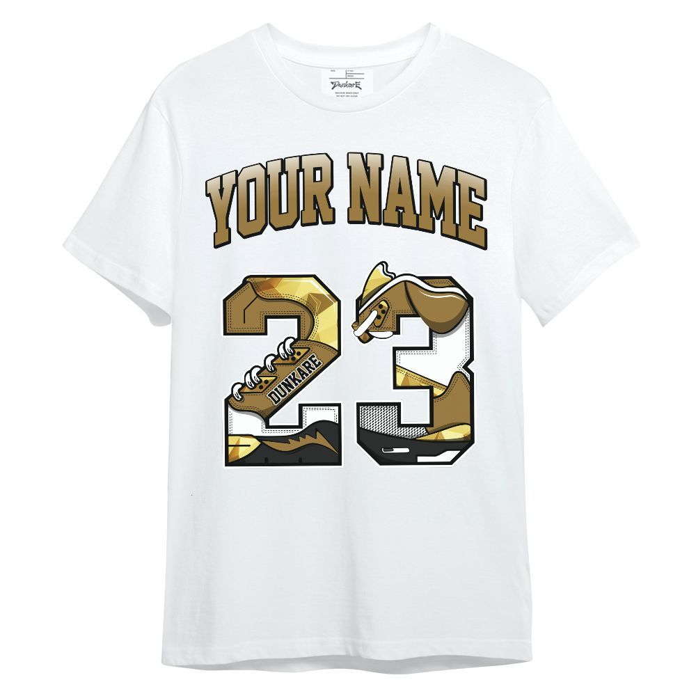 Shirt To Match NET Gold 4s - Custom Name Number 23 5s Unisex Shirt