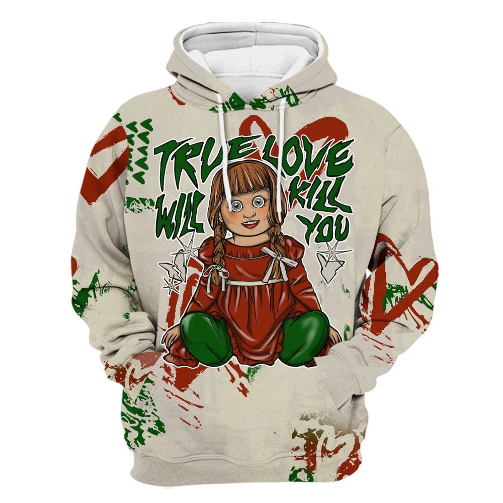 Hoodie To Match El Grito 5s - Genuine Loves Bear Heart Grunge All Over Print