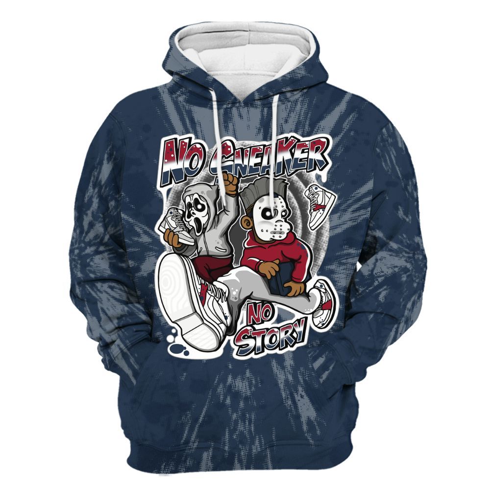 Hoodie To Match White Midnight Navy 6s - Sneakers Make Story Graphic Luxury All Over Print