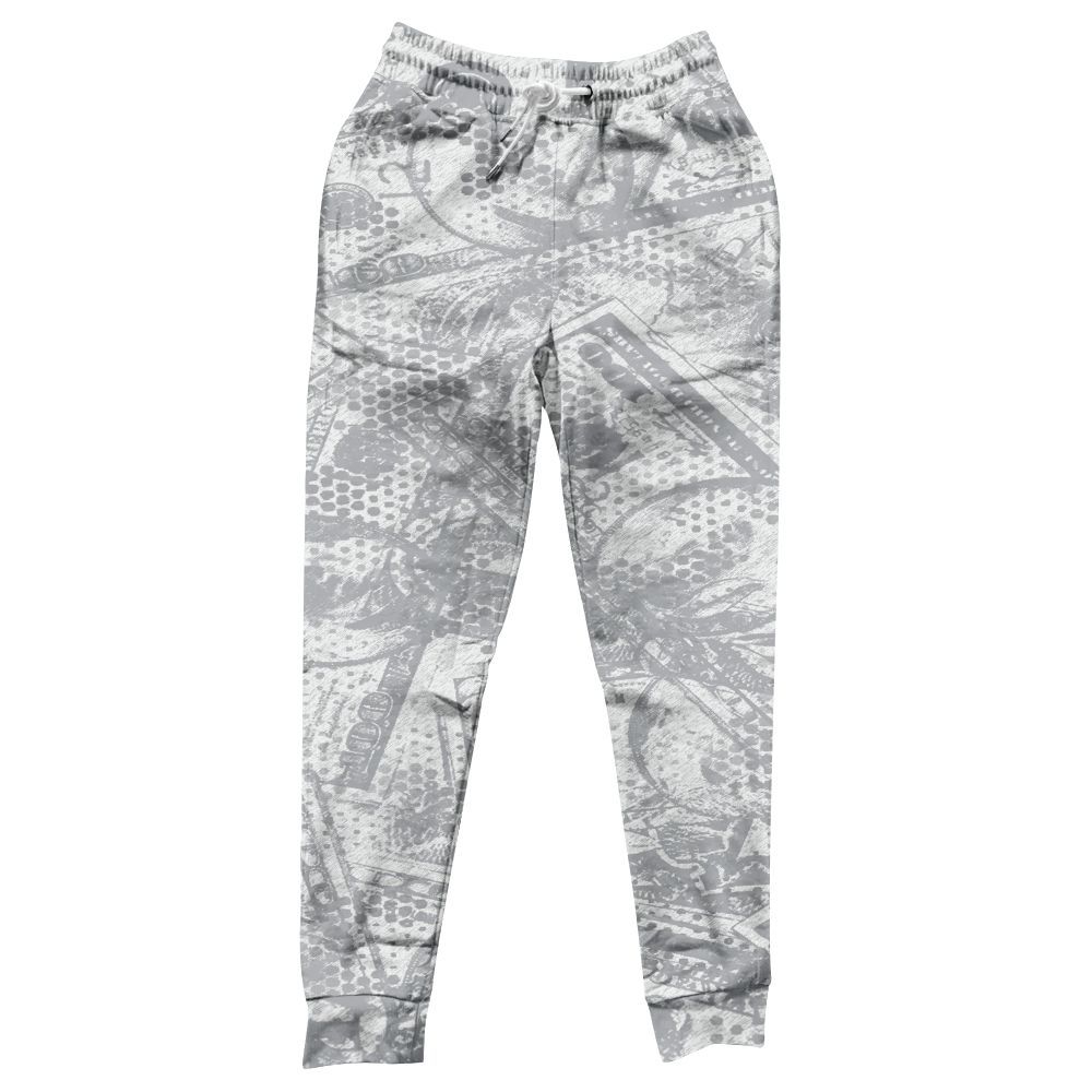 Sweatpant To Match Low OG Wolf Grey 1s - Banknotes Art Graphic All Over Print