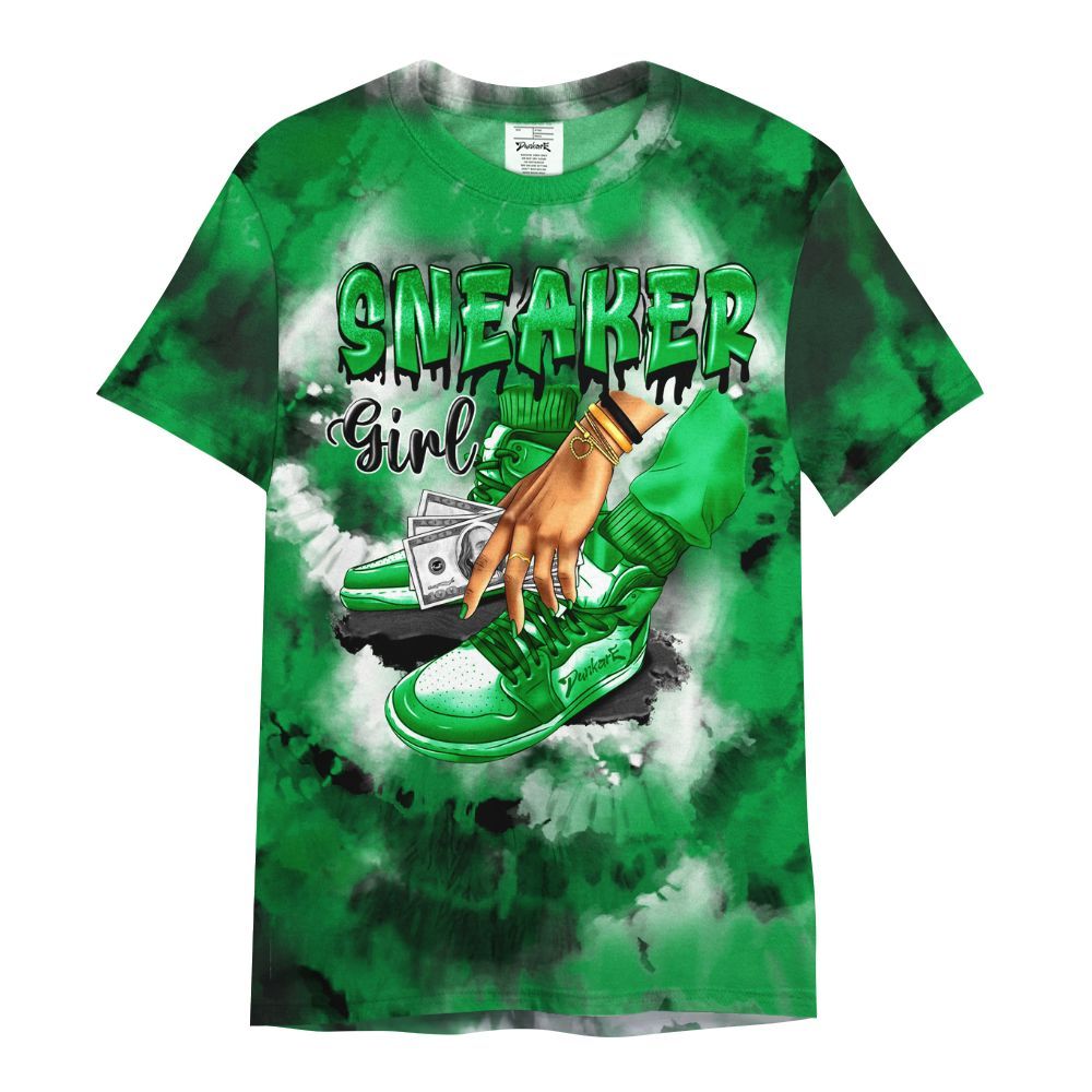 Shirt To Match Low Lucky Green 1s - SNEAKER Girl Money Drip Tie Dye All Over Print