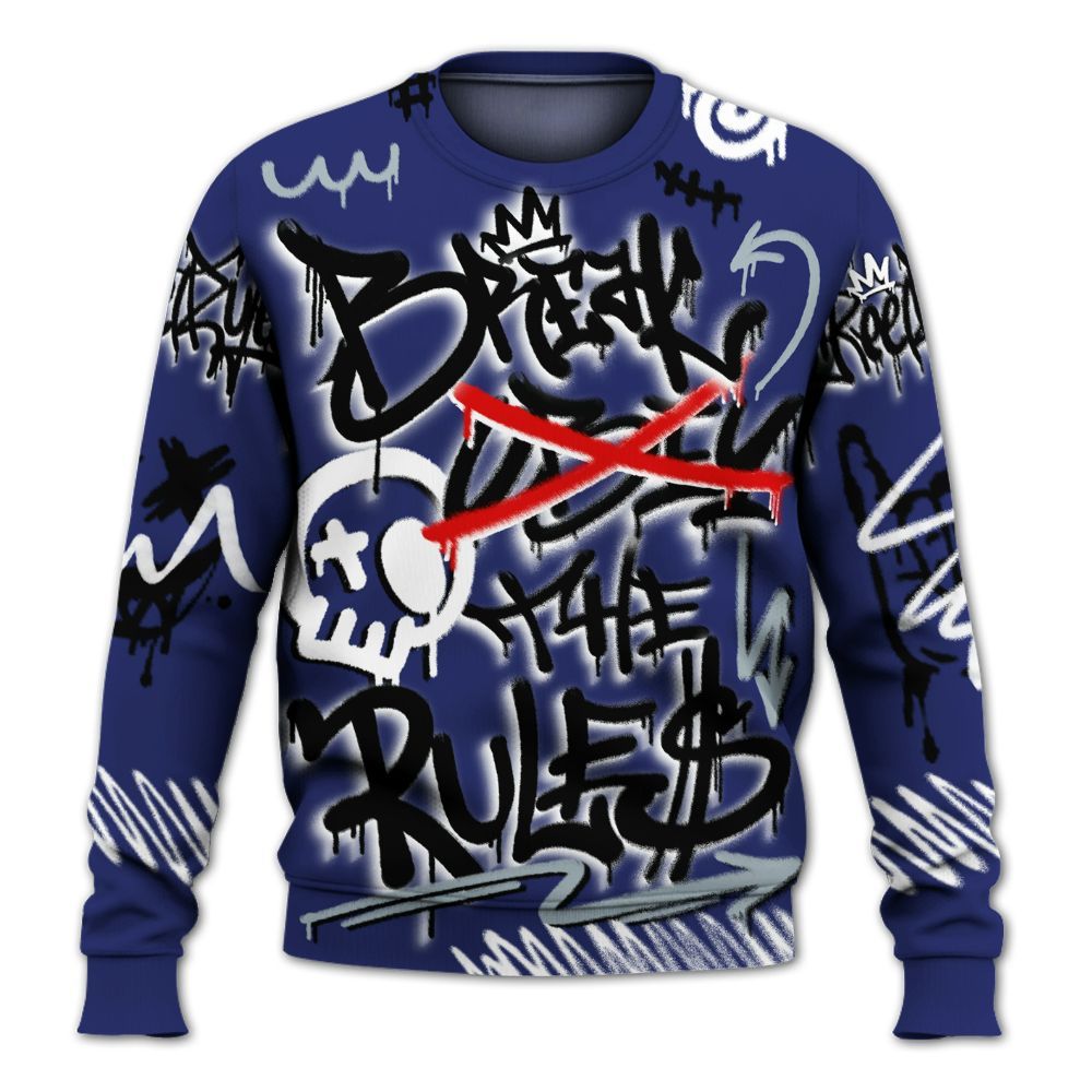 Sweatshirt To Match Midnight Navy 11s - Break Rules Streetwear All Over Print