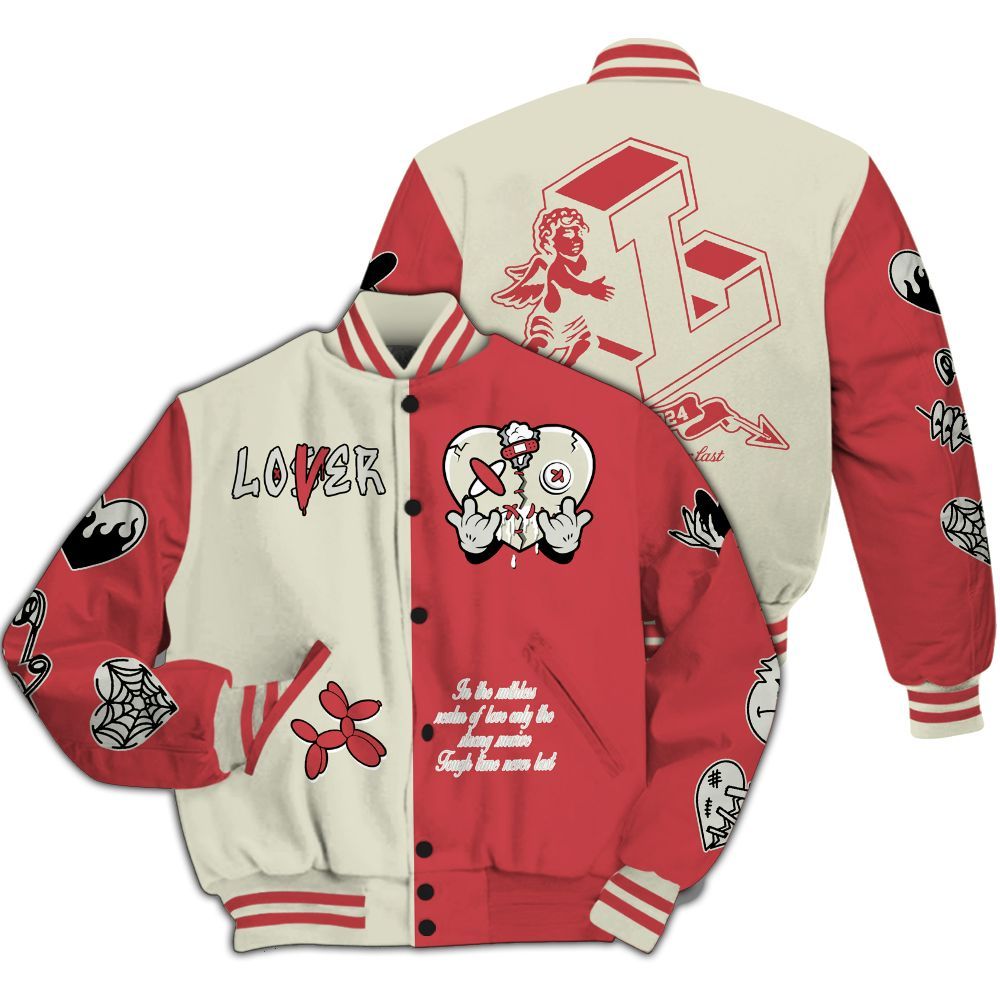 Varsity Jacket To Match Valentine's Day 2026 4s - Loser Lover Heartbreak All Over Print