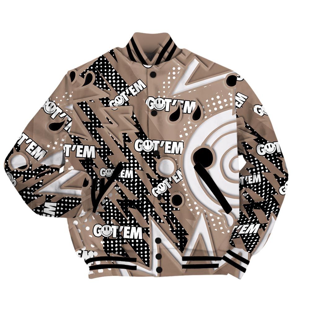 Varsity Jacket To Match Varsity Jacket Retro Vintage 90s, OG Latte 1s - To Match Sneaker OG Latte 1s 2504 NCT