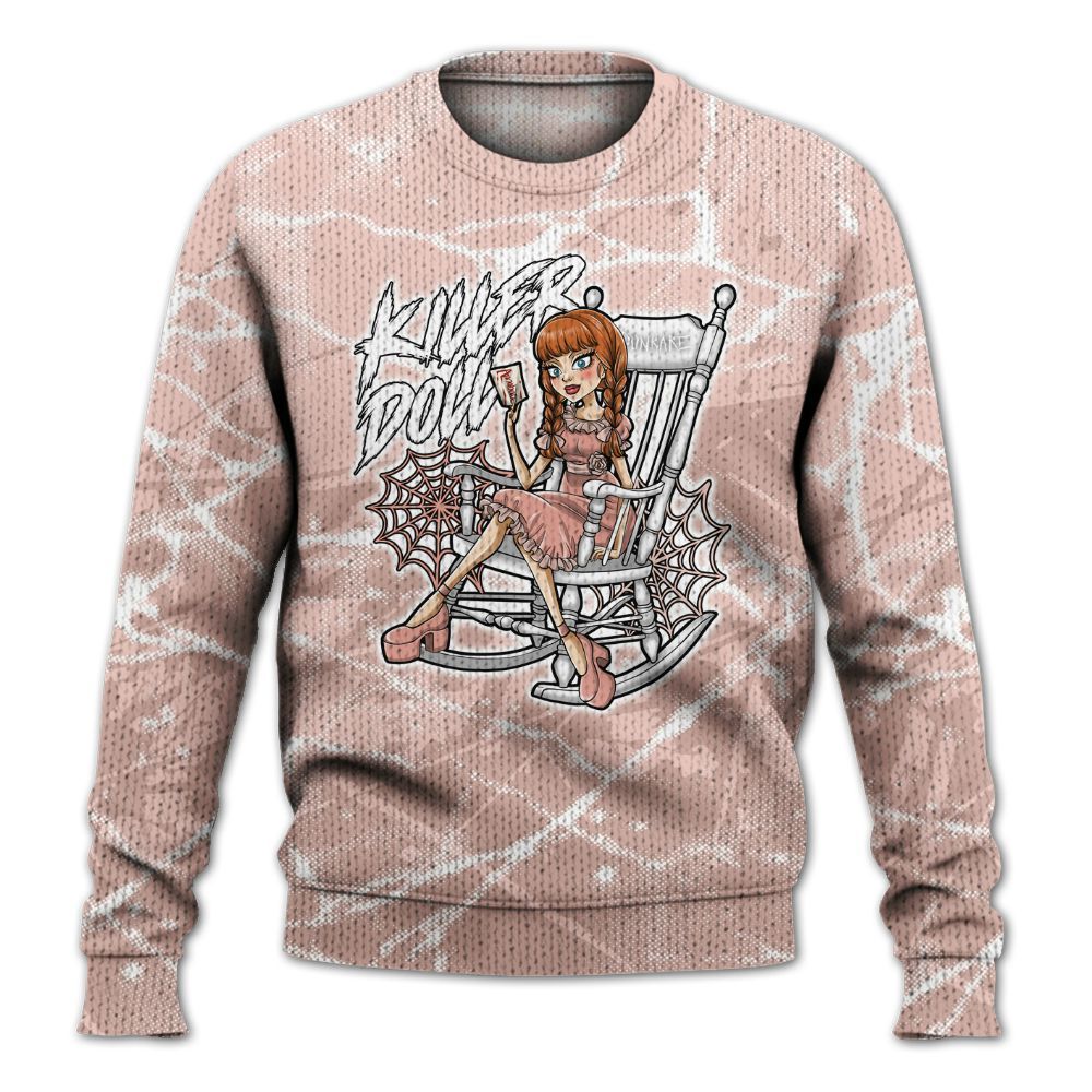 Knitted Sweater To Match Low Legend Pink 11s - Killer Doll-A Halloween Profound