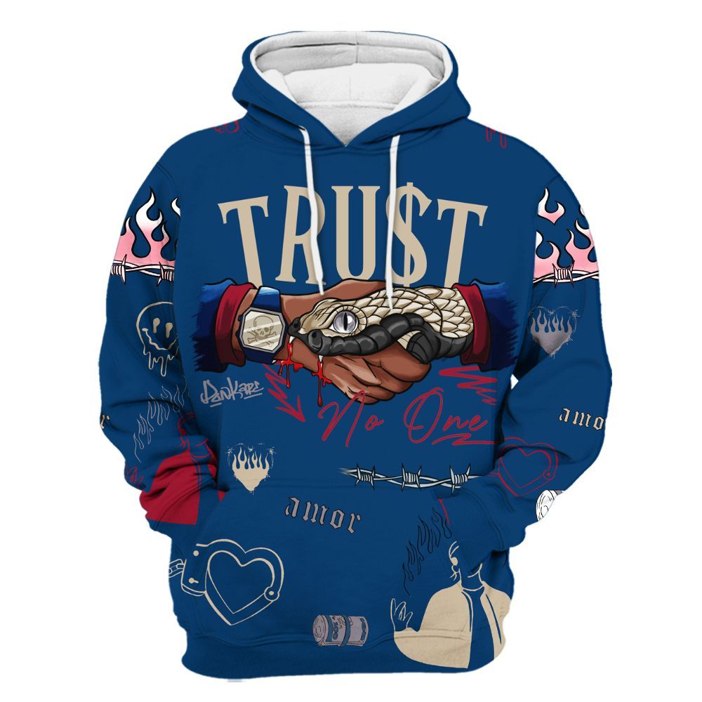 Hoodie To Match Rare Air 4s - Snake Trust No One All Over Print