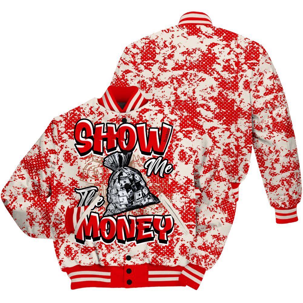 Varsity Jacket To Match Low OG Howard Bison 1s - Show Me The Money Retro All Over Print