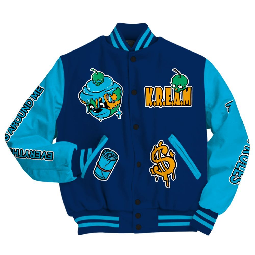 Varsity Jacket To Match Dunk Low GS Electric Algae - Loot Bear All Over Print
