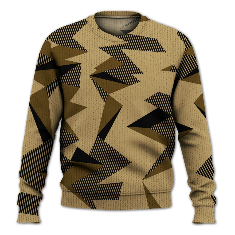Knitted Sweater To Match Black LD 1000 - Geometric Camouflage Pattern