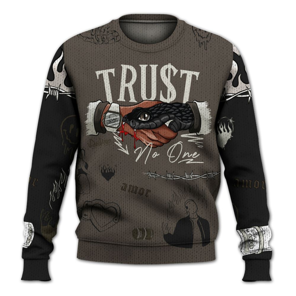 Sweater To Match Cave Stone 4s, Snake Trust No One Graphic