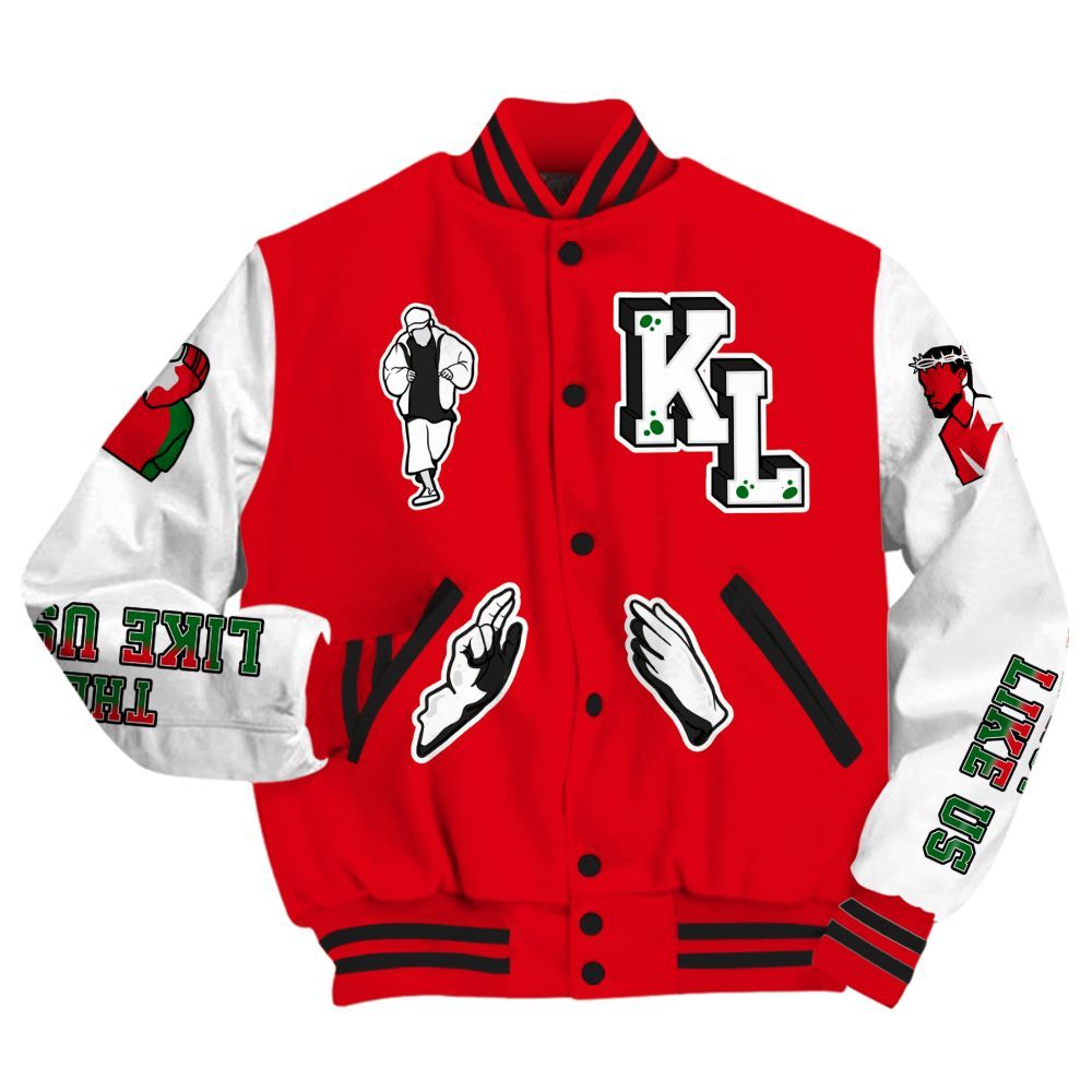 Varsity Jacket To Match Chicago 13s - Dislike Us Graphic All Over Print