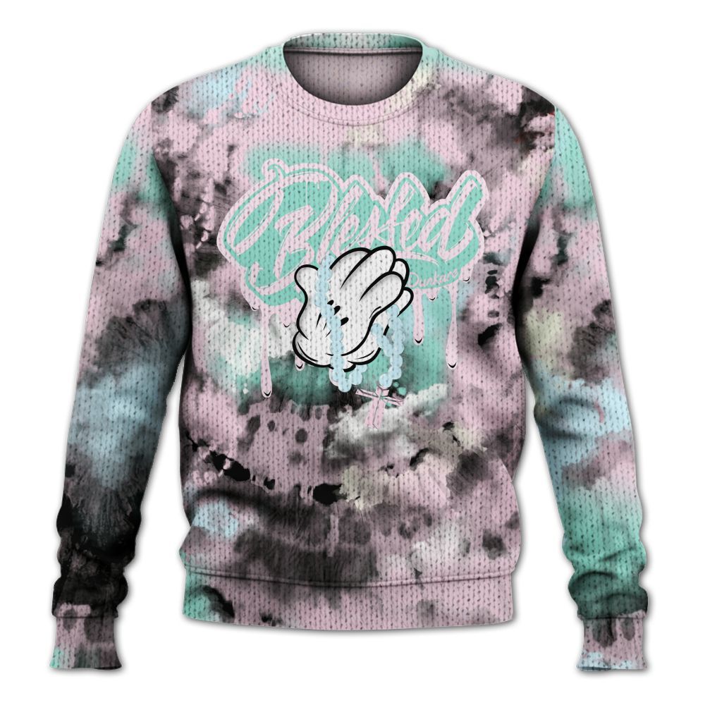 Knitted Sweater To Match Retro Easter 5s - God Blessed Tie Dye