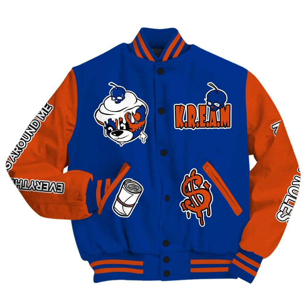 Varsity Jacket To Match Mid Knicks 1s - Loot Bear All Over Print