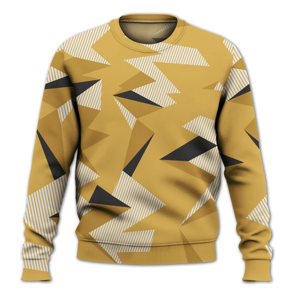 Sweatshirt To Match Retro Light Ginger 14s - Geometric Camouflage Pattern All Over Print