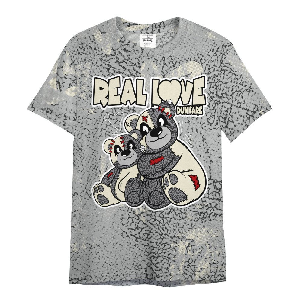Shirt To Match Cement Grey 3s - Sincere Fondness Bear All Over Print