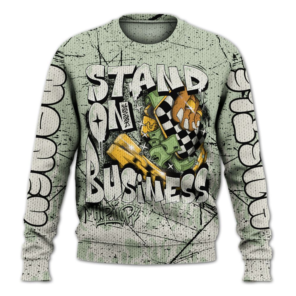 Sweater To Match Seafoam Sail 4s - Stand Business Graffiti Graphic