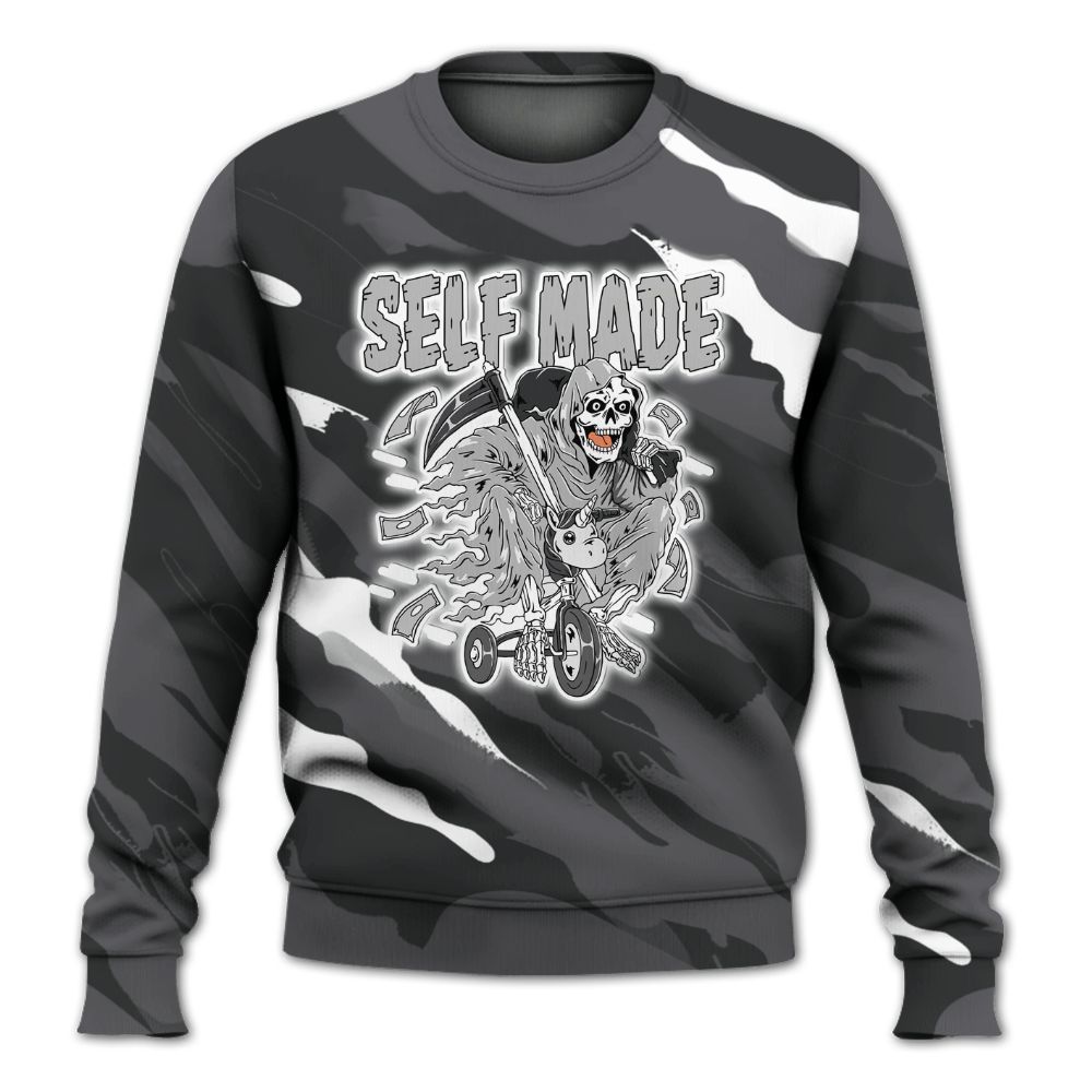 Sweatshirt To Match White Thunder 4s - Self Make Skeleton Colored All Over Print