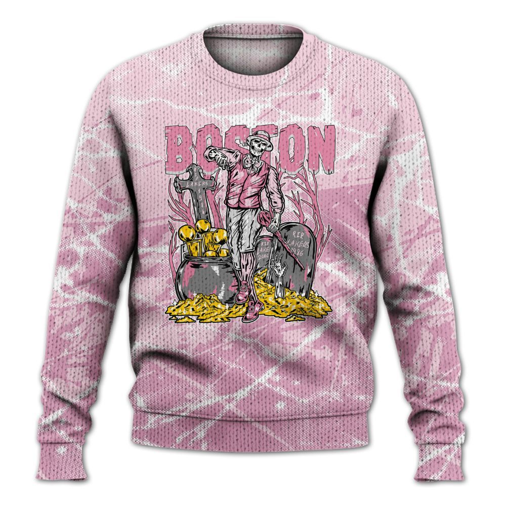 Knitted Sweater To Match Orchid 4s - Goldrush Skeleton Profound