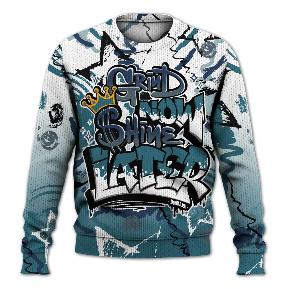 Knitted Sweater To Match Air Foamposite Kazuya Mishima - Grind Shine Later Drip