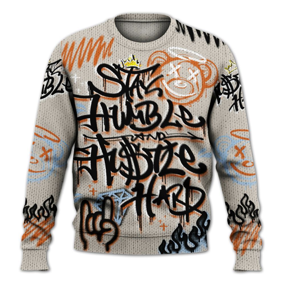 Knitted Sweater To Match SE Craft 5s - Humble Drip Streetwear Graffity