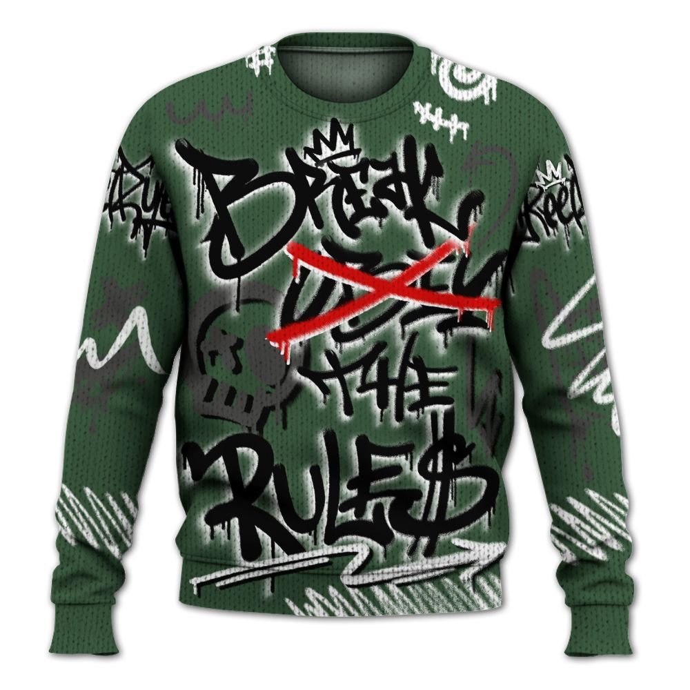 Knitted Sweater To Match Dunk Low Skateboards Black - Break Rules Streetwear