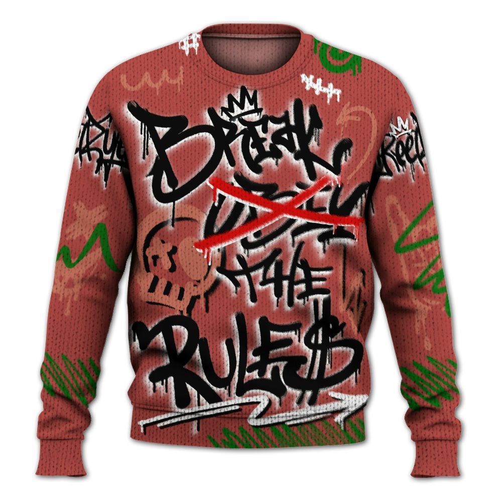 Knitted Sweater To Match Dune Red 13s - Break Rules Streetwear