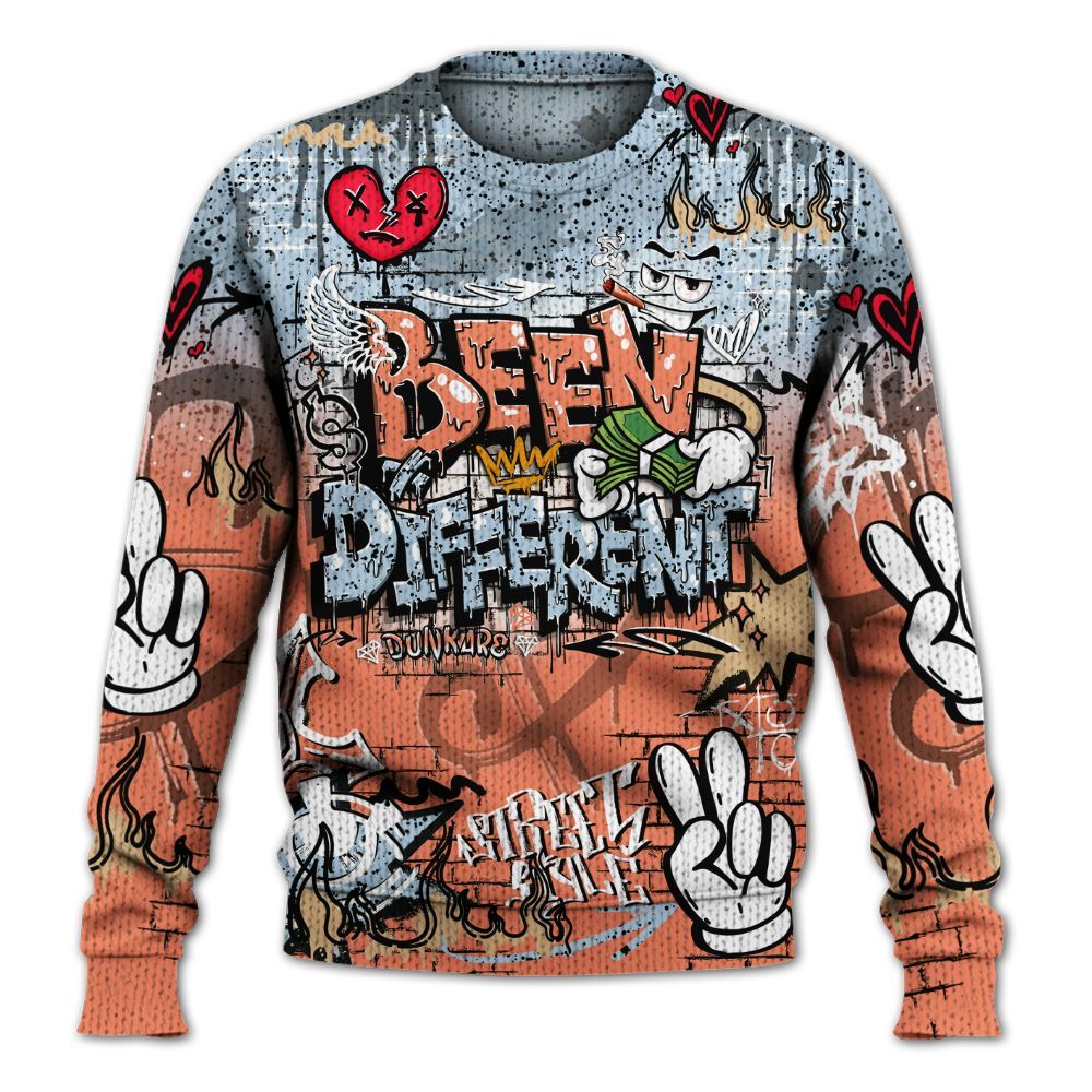 Sweater To Match DJ Khaled Crimson Bliss 5s - Been Dif2erent Drip Graffiti Graphic