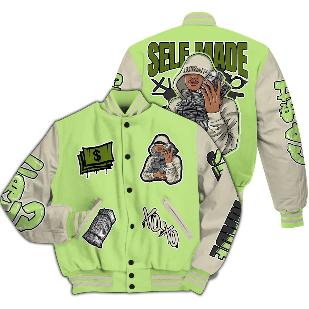 Varsity Jacket To Match Air Max Stussy Action Green - Selfmade Unique All Over Print