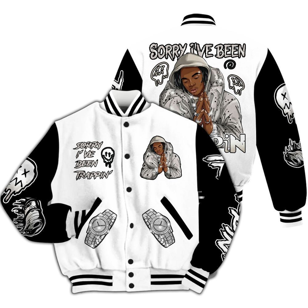 Varsity Jacket To Match Retro Reverse Metallic 5s - Trappin' Unique All Over Print