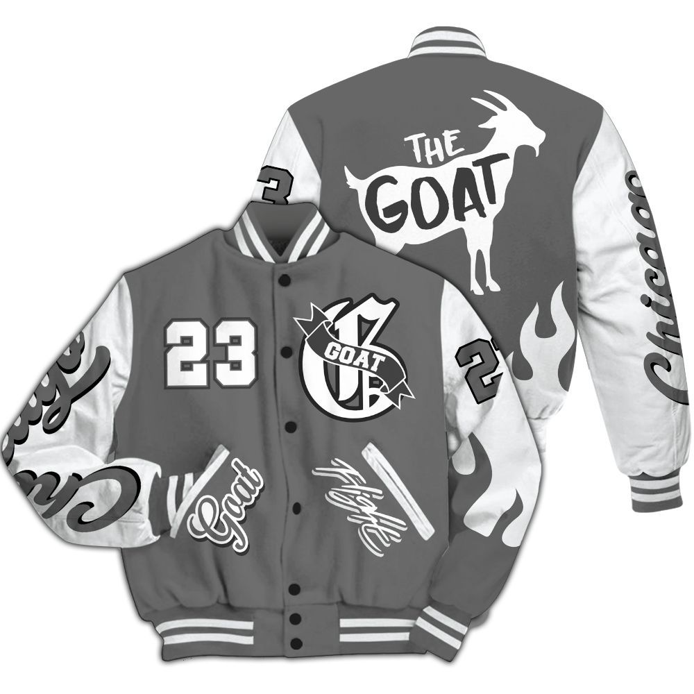 Varsity Jacket To Match Retro Stealth 12s - The G.O.A.T Flight Streetwear All Over Print