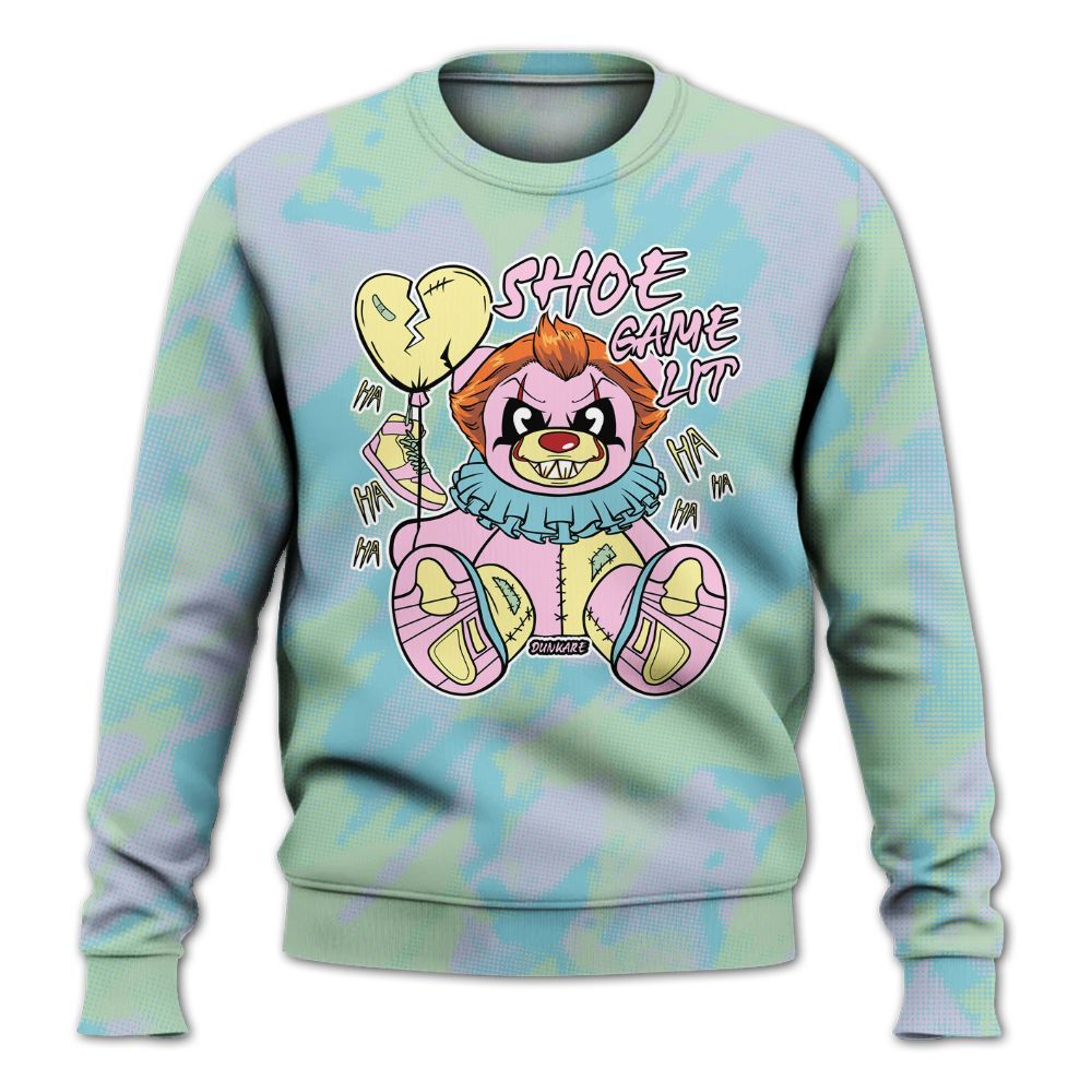 Sweatshirt To Match SB Dunk Low Visty - Shoe Game Bear Abstract Halftone All Over Print