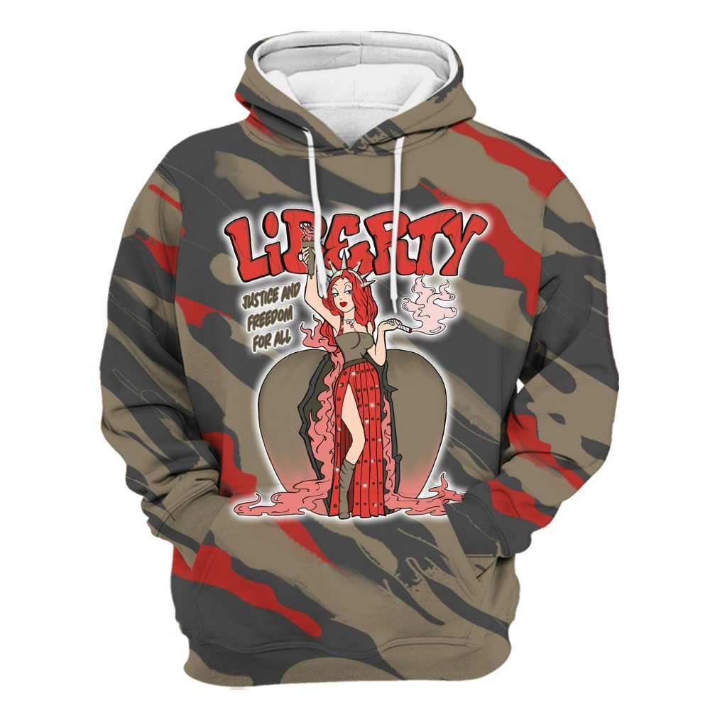 Hoodie To Match Olive 9s - Midwest Cartoon Colored All Over Print